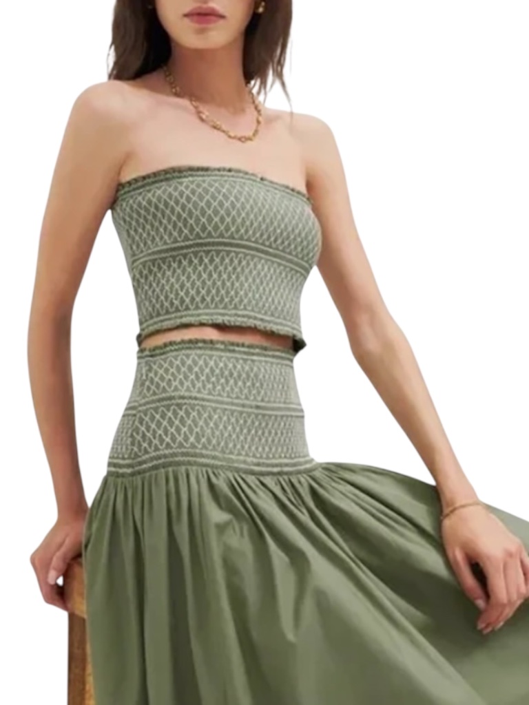 Reformation Haven Skirt Sz. M Henna Top Sz. S Matching Set
